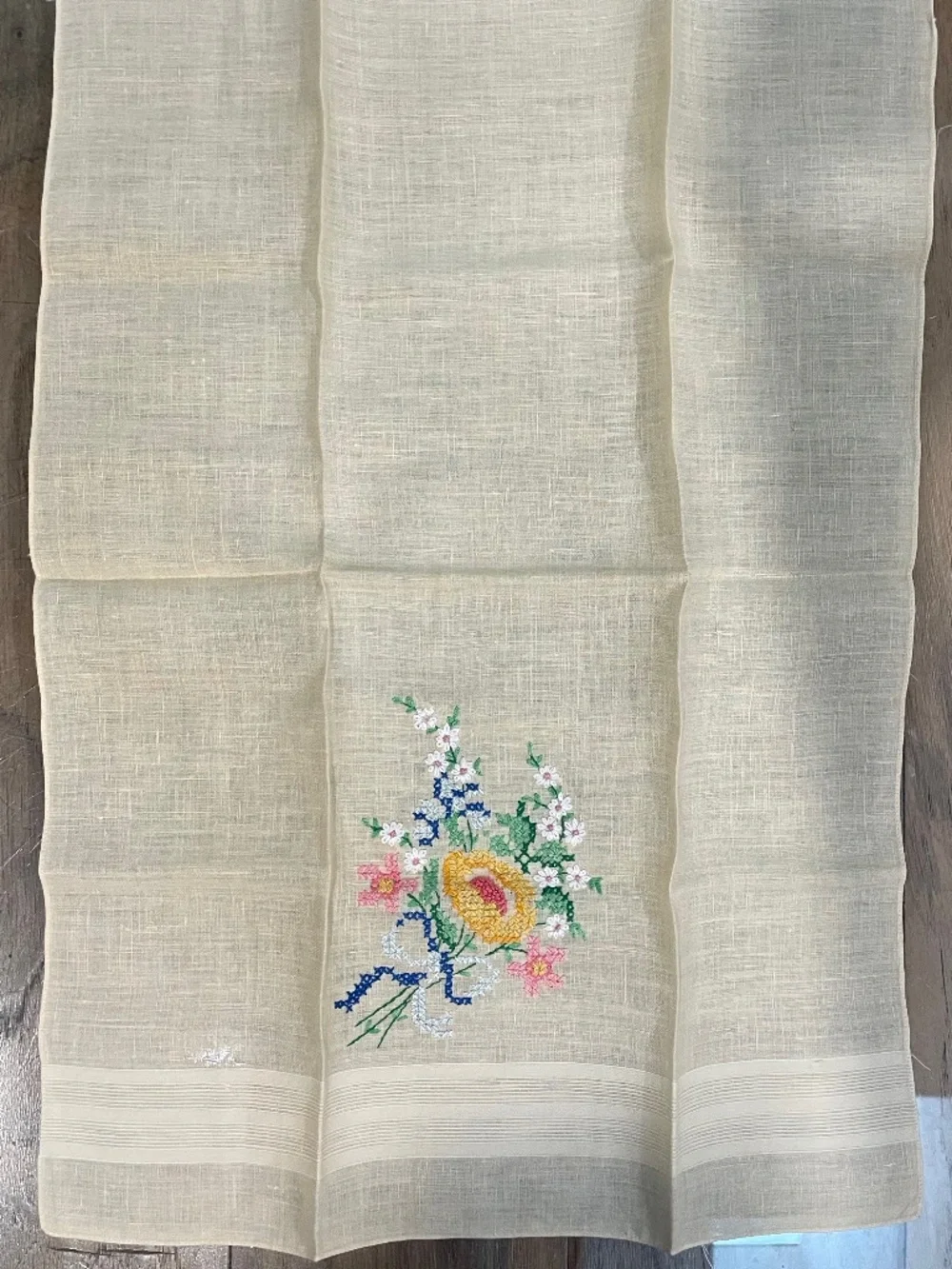 Vintage Hand-Embroidered Tea Towels